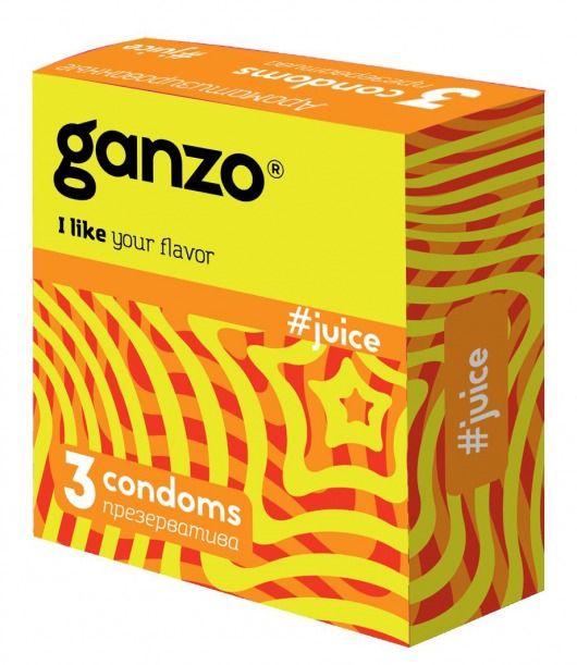 Ароматизированные презервативы Ganzo Juice - 3 шт. - Ganzo - купить с доставкой в Волгодонске