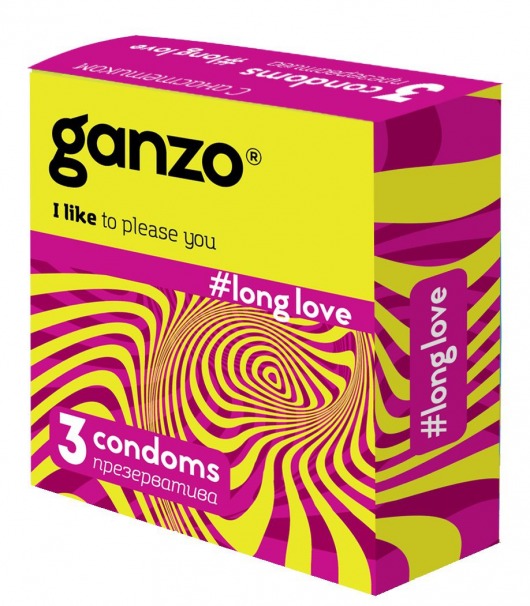 Презервативы с анестетиком для продления удовольствия Ganzo Long Love - 3 шт. - Ganzo - купить с доставкой в Волгодонске