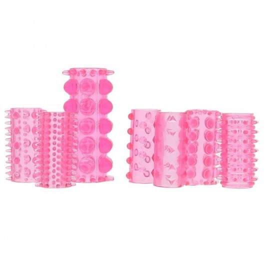 Набор из 7 розовых насадок на пенис ONE-A-DAY PENIS SLEEVES PINK - Seven Creations - в Волгодонске купить с доставкой