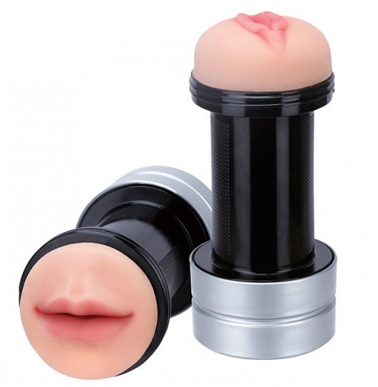 Двусторонний мастурбатор REALSTUFF 2 IN 1 HUMMER MOUTH   VAGINA - ротик и вагина - Dream Toys - в Волгодонске купить с доставкой