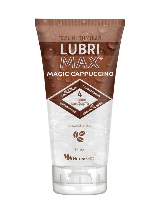 Интимный гель-смазка на водной основе Lubrimax Magic Cappuccino - 75 мл. - ИнтелБИО - купить с доставкой в Волгодонске