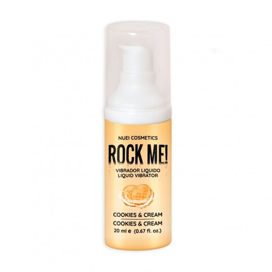 Жидкий вибратор Nuei Rock Me! с ароматом печенья и сливок - 20 мл. - Nuei cosmetics - купить с доставкой в Волгодонске