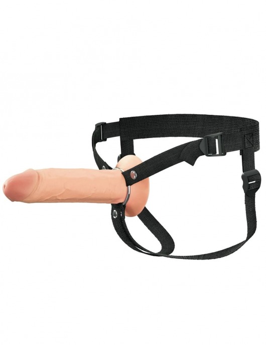 Полый страпон на ремнях 8’’ Hollow Silicone Strap-on - Pipedream - купить с доставкой в Волгодонске