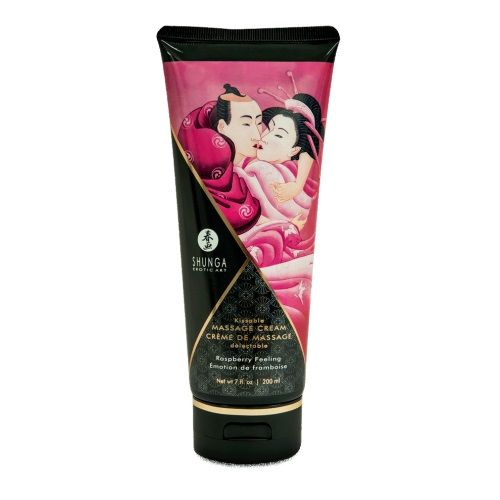 Массажный крем для тела с ароматом малины Raspberry feeling - 200 мл. - Shunga - купить с доставкой в Волгодонске
