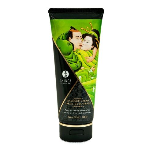 Массажный крем для тела с ароматом груши и зелёного чая Pear   Exotic Green Tea - 200 мл. - Shunga - купить с доставкой в Волгодонске