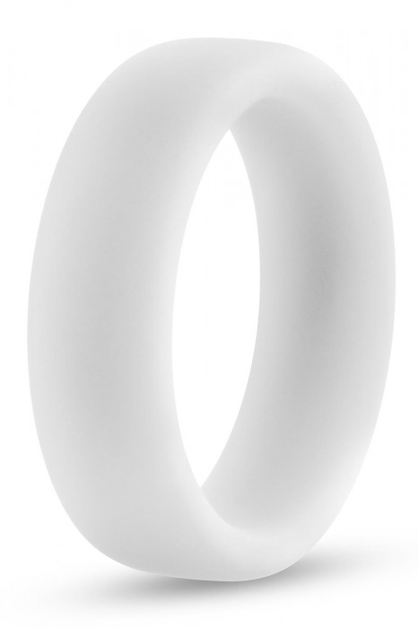 Белое люминесцентное эрекционное кольцо Silicone Glo Cock Ring - Blush Novelties - в Волгодонске купить с доставкой