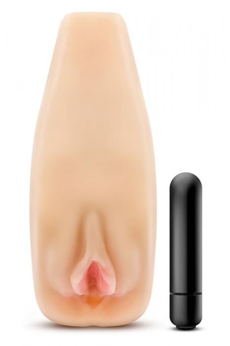 Мастурбатор-вагина с вибрацией Soft   Wet Natasha Realistic Beige Masturbator - Blush Novelties - в Волгодонске купить с доставкой