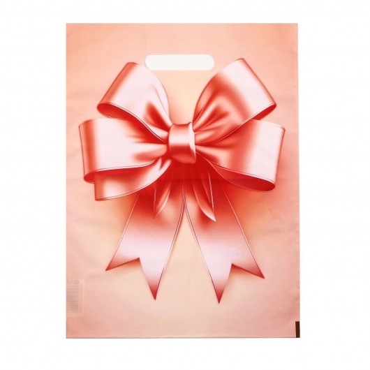Пакет с принтом в виде банта с вырубной ручкой (30х40 см) - Сима-Ленд - купить с доставкой в Волгодонске