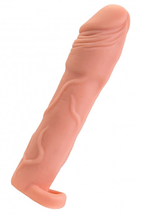 Телесная удлиняющая насадка с подхватом - 19 см. - ToyFa - в Волгодонске купить с доставкой