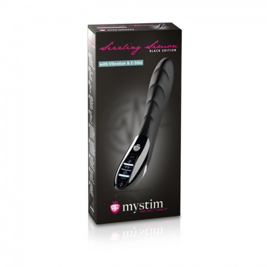 Вибратор с электростимуляцией Sizzling Simon Black Edition - 27 см. - MyStim - купить с доставкой в Волгодонске