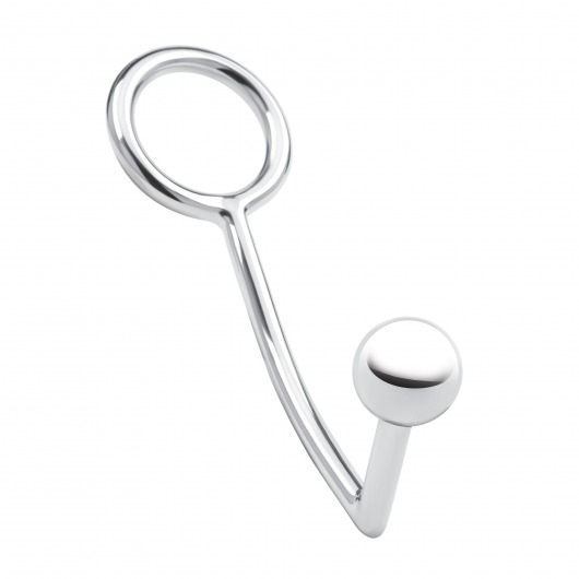 Кольцо на пенис с анальным стимулятором Stainless Steel Anal Hook   Cock Ring - BlueLine - в Волгодонске купить с доставкой