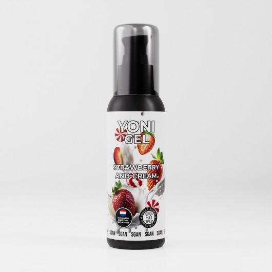 Лубрикант для орального секса SGAN со вкусом клубники со сливками - 100 мл. - SGAN - купить с доставкой в Волгодонске