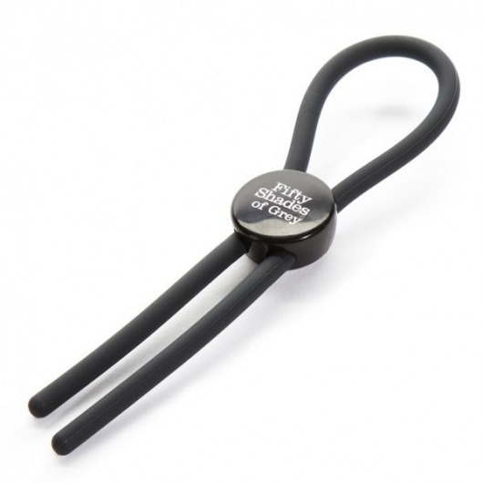 Тёмно-серое эрекционное кольцо с зажимом Again and Again Adjustable Cock Ring - Fifty Shades of Grey - в Волгодонске купить с доставкой
