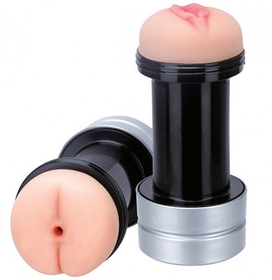 Мастурбатор 2-в-1 REALSTUFF 2 IN 1 HUMMER ANUS   VAGINA: вагина и анус - Dream Toys - в Волгодонске купить с доставкой
