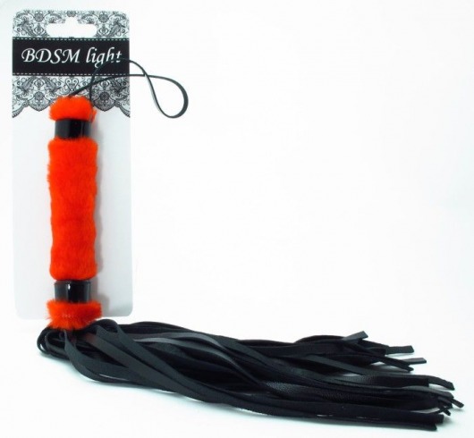 Нежная плеть с красным мехом BDSM Light - 43 см. - БДСМ Арсенал - купить с доставкой в Волгодонске