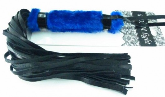 Нежная плеть с синим мехом BDSM Light - 43 см. - БДСМ Арсенал - купить с доставкой в Волгодонске