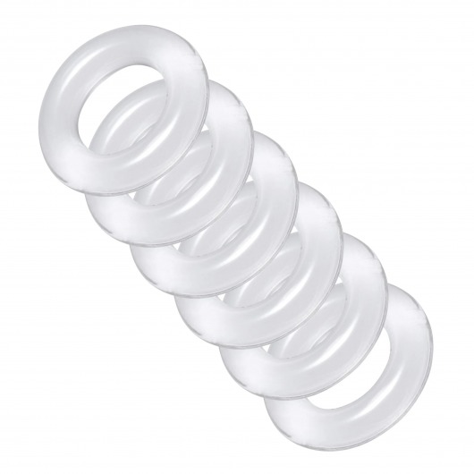 Комплект из 6 прозрачных эрекционных колец Ring Master Custom Ball Stretcher Kit - XR Brands - в Волгодонске купить с доставкой