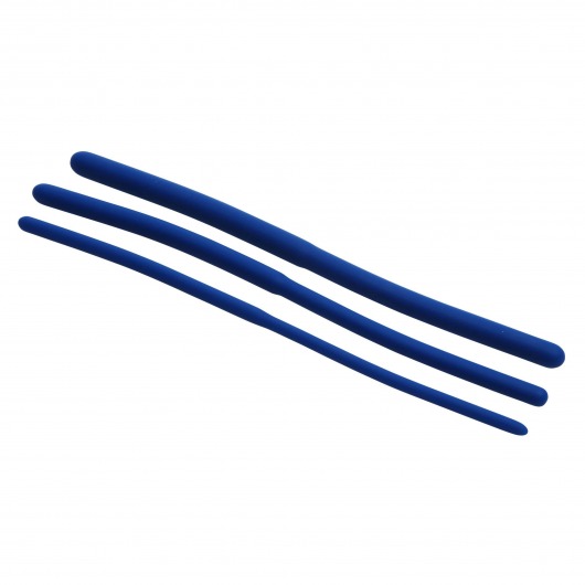 Набор из 3 синих силиконовых уретральных расширителей Invasion Silicone Urethral Sound Trainer Set - XR Brands - купить с доставкой в Волгодонске