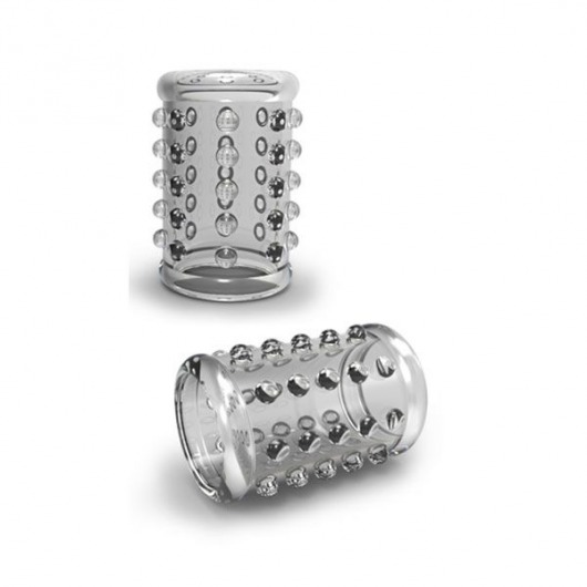 Прозрачная насадка на пенис с шишечками STAY HARD COCK SLEEVE 02 CLEAR - Blush Novelties - в Волгодонске купить с доставкой