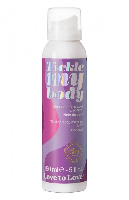 Массажная хрустящая пенка Tickle My Body Coconut с ароматом кокоса - 150 мл. - Love to Love - купить с доставкой в Волгодонске