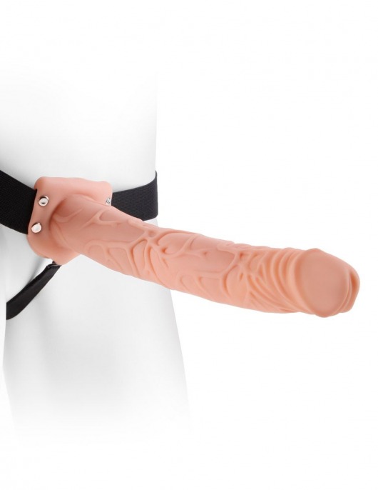 Фаллопротез телесного цвета Hollow Strap-On - 29 см. - Pipedream - купить с доставкой в Волгодонске