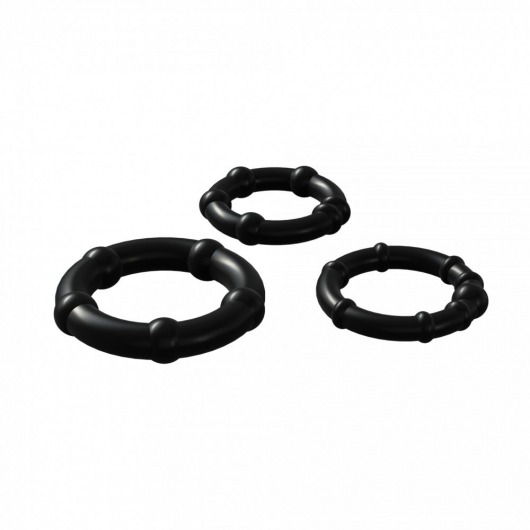 Набор из 3 черных эрекционных колец Babooom Ring Set - Adrien Lastic - в Волгодонске купить с доставкой