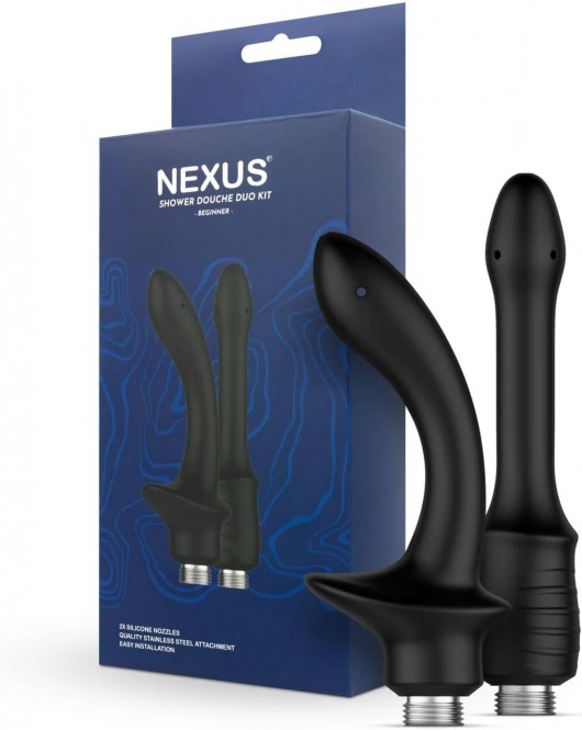 Набор из 2 насадок для анального душа Shower Douche Duo Kit Beginner - Nexus Range - купить с доставкой в Волгодонске