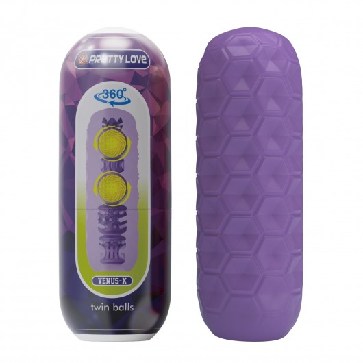 Фиолетовый мастурбатор Venus-X Twin balls - Baile - в Волгодонске купить с доставкой
