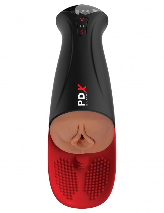 Мастурбатор-вагина в колбе с вибрацией Fuck-O-Matic Pro XL - Pipedream - в Волгодонске купить с доставкой