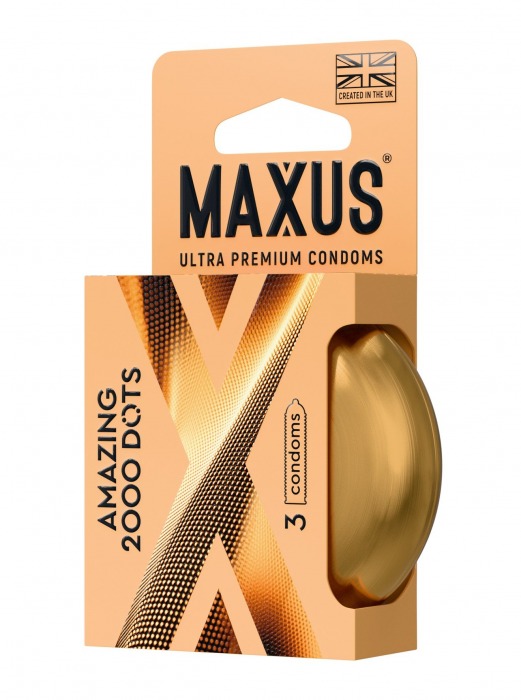 Точечные презервативы MAXUS 2000 Amazing Dots с железным кейсом - 3 шт. - Maxus - купить с доставкой в Волгодонске