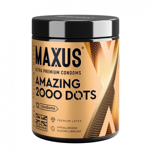 Точечные презервативы MAXUS 2000 Amazing Dots с железным кейсом - 12 шт. - Maxus - купить с доставкой в Волгодонске