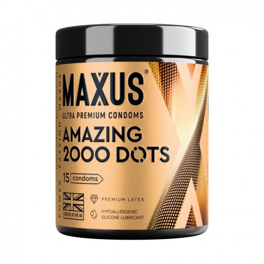 Точечные презервативы MAXUS 2000 Amazing Dots с железным кейсом - 15 шт. - Maxus - купить с доставкой в Волгодонске