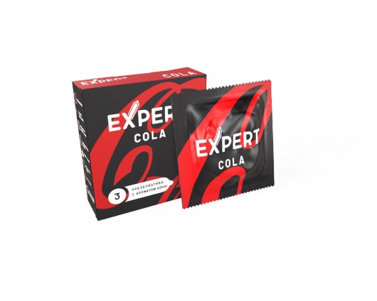 Презервативы с ароматом колы Expert Cola - 3 шт. - Expert - купить с доставкой в Волгодонске