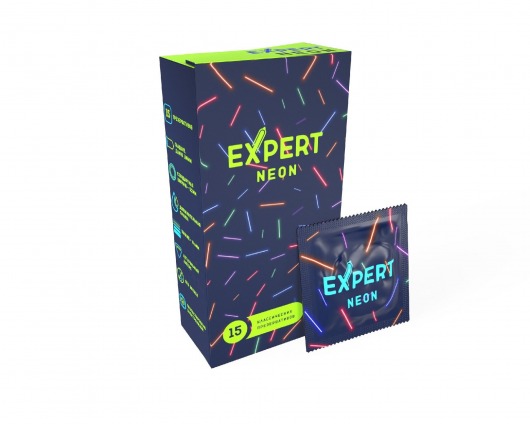 Светящиеся в темноте презервативы Expert Neon - 15 шт. - Expert - купить с доставкой в Волгодонске