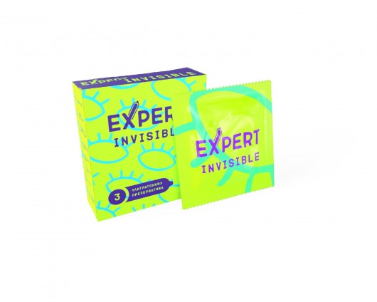 Ультратонкие презервативы Expert Invisible - 3 шт. - Expert - купить с доставкой в Волгодонске