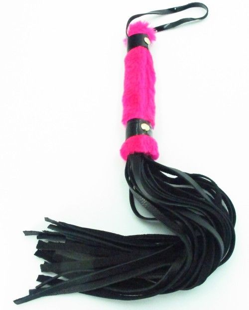 Нежная плеть с розовым мехом BDSM Light - 43 см. - БДСМ Арсенал - купить с доставкой в Волгодонске