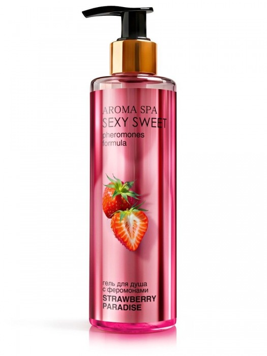 Гель для душа с феромонами и ароматом клубники Strawberry Paradise - 200 мл. -  - Магазин феромонов в Волгодонске