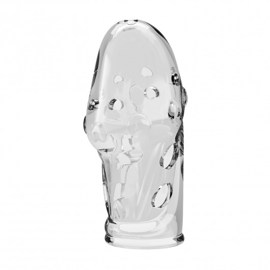 Прозрачная насадка на пенис Booker - 8 см. - Baile - в Волгодонске купить с доставкой
