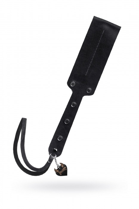 Черный кожаный пэддл - 32 см. - Pecado - купить с доставкой в Волгодонске