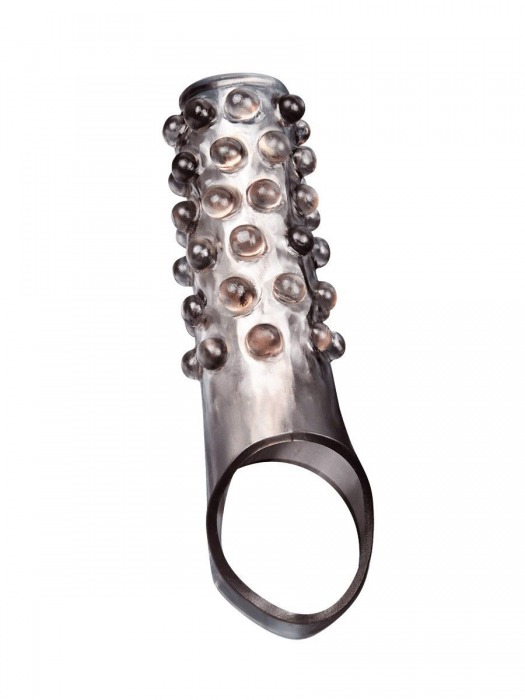 Дымчатая насадка на пенис с выпуклостями - 11 см. - Sex Expert - в Волгодонске купить с доставкой