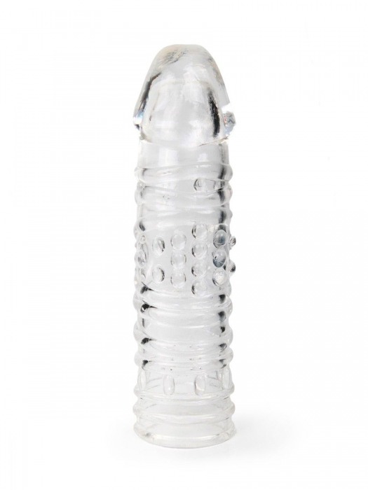 Прозрачная закрытая насадка на пенис - 17 см. - Sex Expert - в Волгодонске купить с доставкой