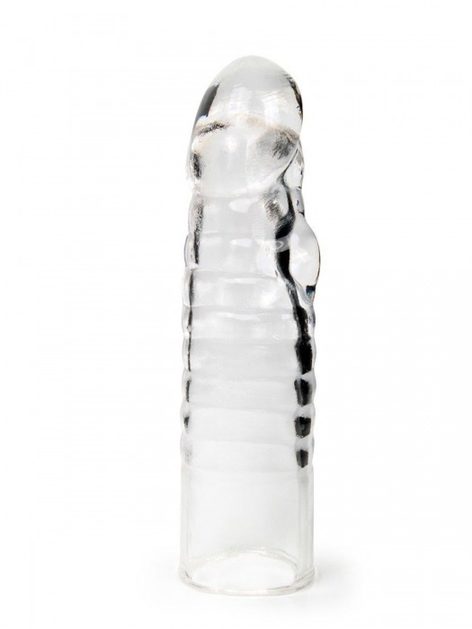 Прозрачная закрытая насадка на член - 15 см. - Sex Expert - в Волгодонске купить с доставкой