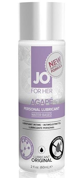 Лубрикант на водной основе для женщин JO AGAPE LUBRICANT ORIGINAL - 60 мл. - System JO - купить с доставкой в Волгодонске