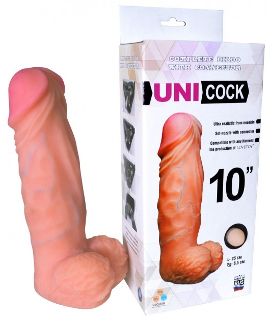 Фаллическая насадка Харнесс UNICOCK 10  - 25 см. - LOVETOY (А-Полимер) - купить с доставкой в Волгодонске