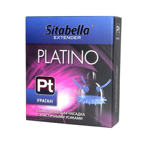 Стимулирующая насадка с усиками и шипиками Platino  Ураган - Sitabella - купить с доставкой в Волгодонске