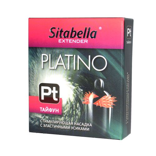Стимулирующая насадка с шипиками по бокам Platino  Тайфун - Sitabella - купить с доставкой в Волгодонске