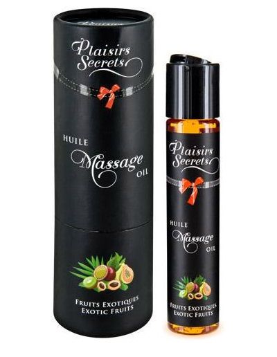 Массажное масло с ароматом экзотических фруктов Huile de Massage Gourmande Fruits Exotiques - 59 мл. - Plaisir Secret - купить с доставкой в Волгодонске