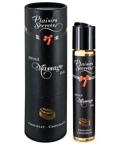 Массажное масло с ароматом шоколада Huile de Massage Gourmande Chocolat - 59 мл. - Plaisir Secret - купить с доставкой в Волгодонске