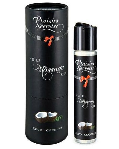 Массажное масло с ароматом кокоса Huile de Massage Gourmande Coco - 59 мл. - Plaisir Secret - купить с доставкой в Волгодонске