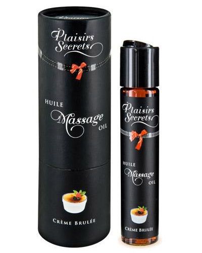 Массажное масло с ароматом крем брюле Huile de Massage Gourmande Creme Brulée - 59 мл. - Plaisir Secret - купить с доставкой в Волгодонске